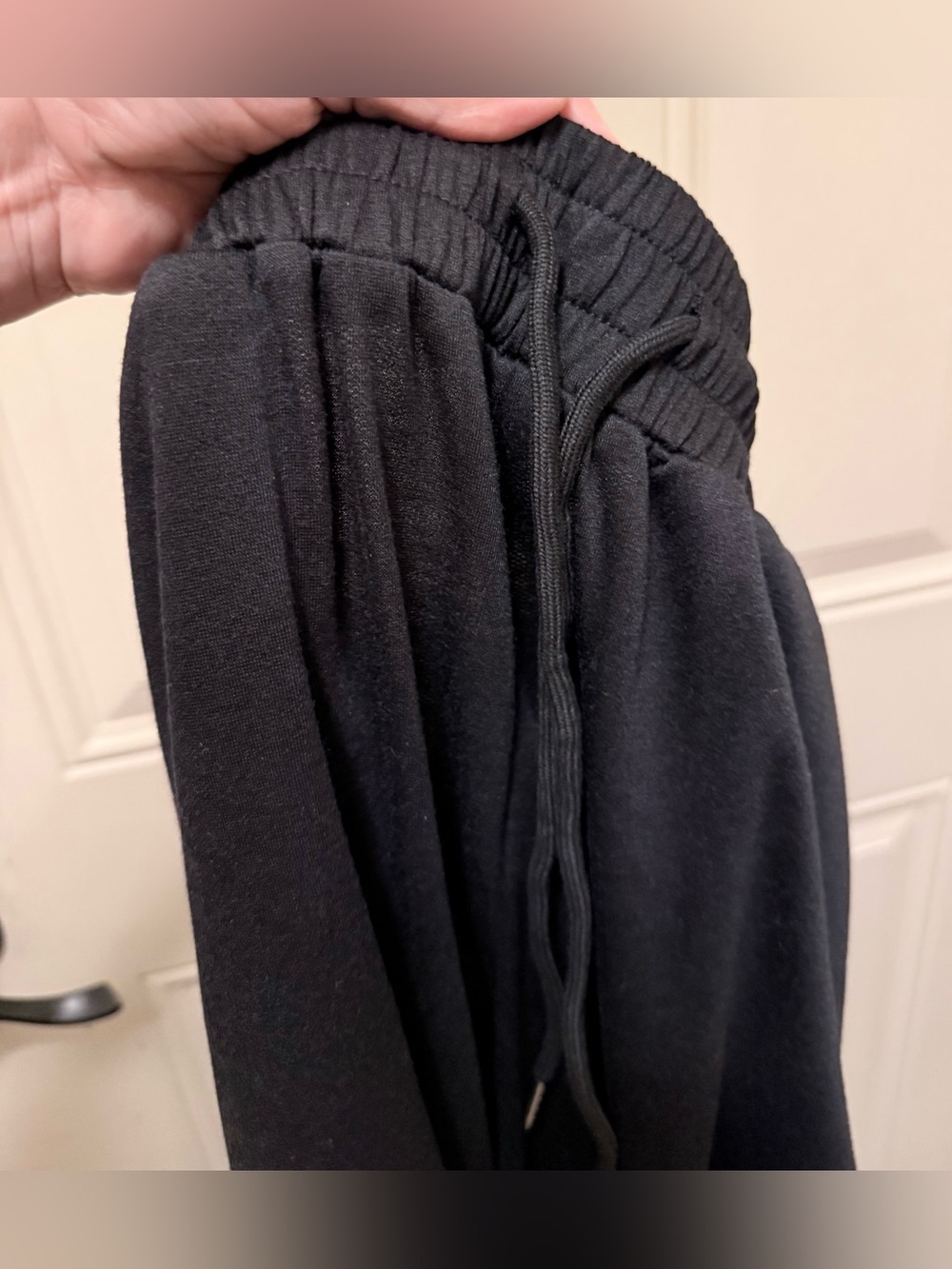 Moshu Black Knit Pull-On Pants Size Large - Picture 2 of 6